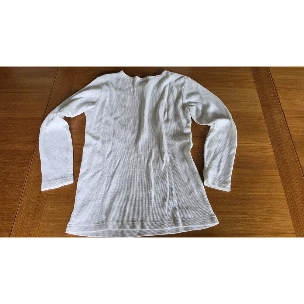 Sonoma Girl's White Long Sleeve Waffle Knit Top Size L (14)